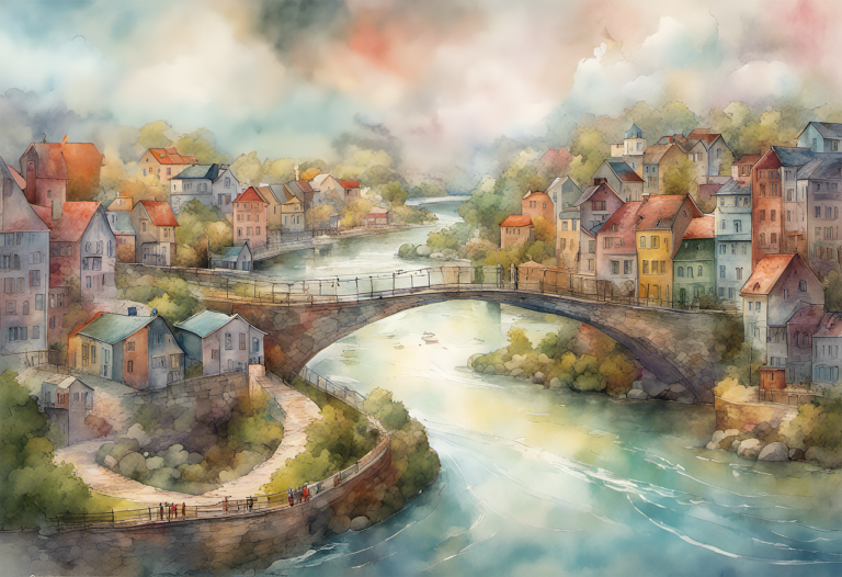 ai generated, village, bridge-8228029.jpg